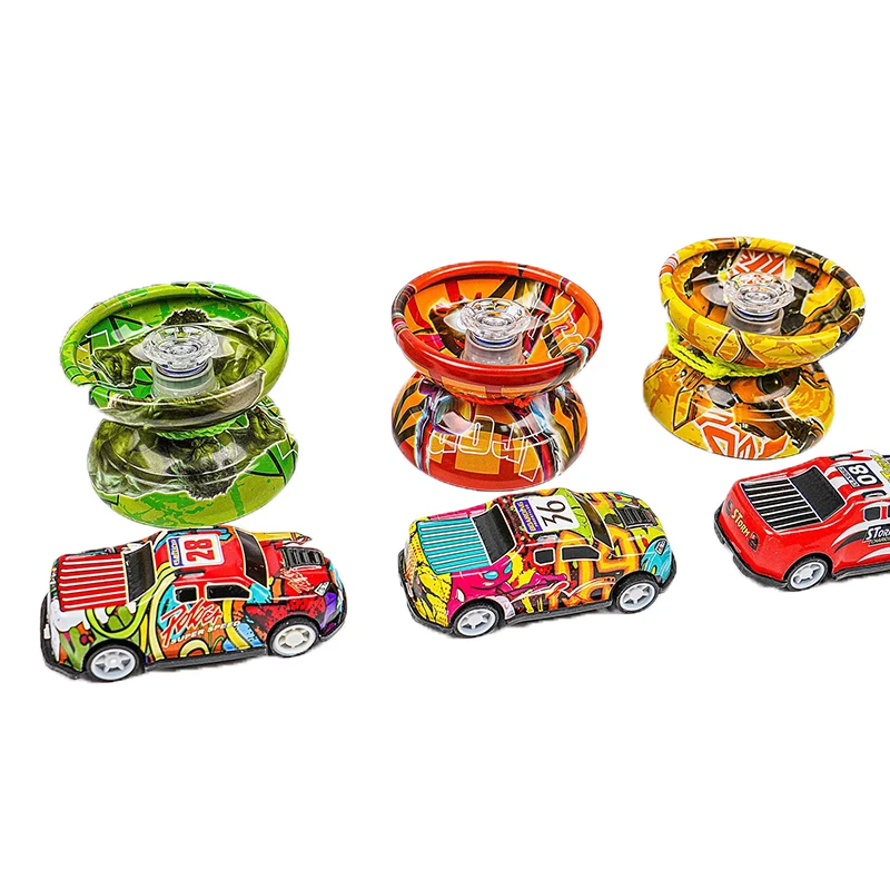 Creative Cartoon Fun Yo-yo + Racing Car Toys Cool Novelty Boys Love Exercise Finger Dexterity Toys Funny Children Birthday Gift