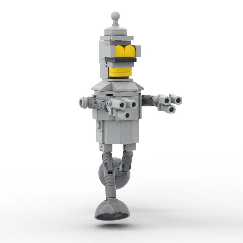 وحدات بناء MOC لشخصيات الأنمي للأطفال ، نموذج Brickheaders ، روبوت مقسى سيئ ، لعبة الطوب ، DIY ، Futuramamaeds ، هدية عيد الميلاد