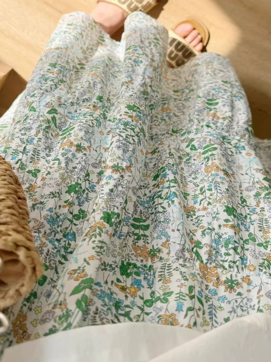 

Женская летняя юбка-миди с принтом Sweet Ele, свободная посадка из тонкого материала, трапециевидной формы