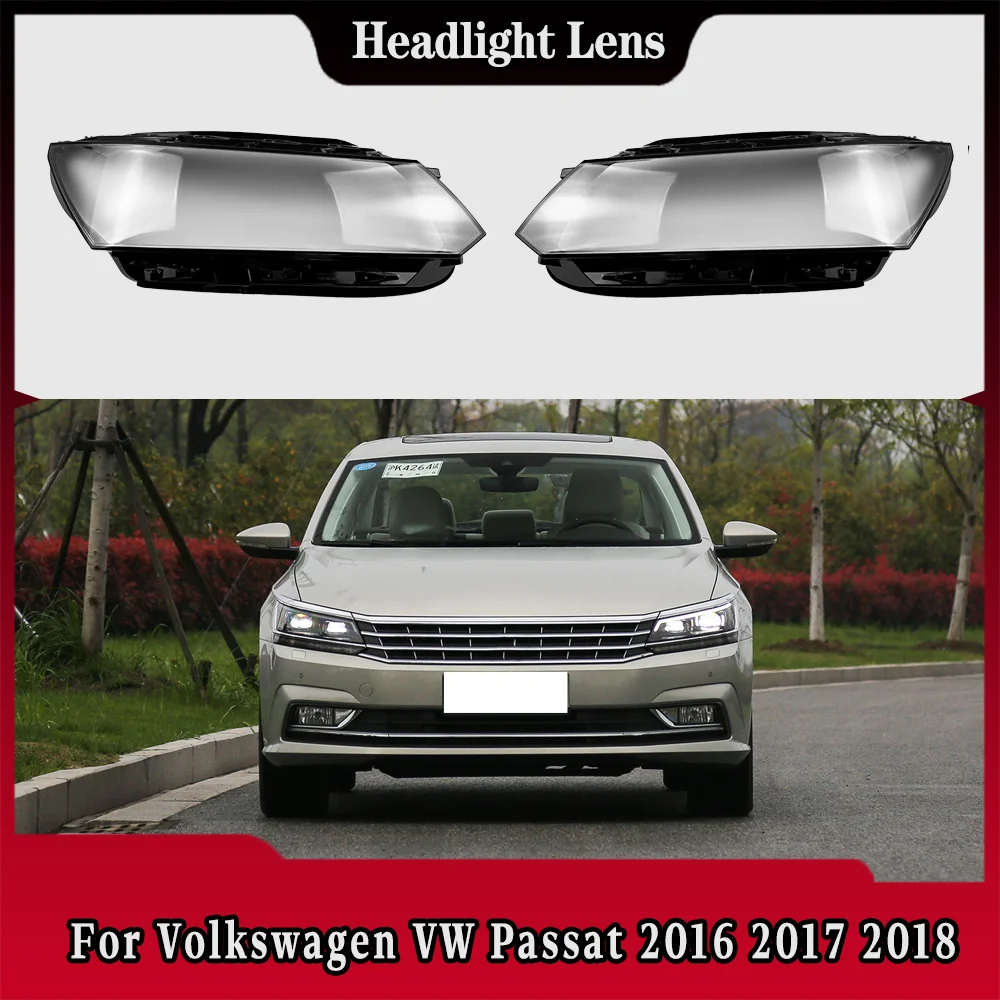 

Крышка передней фары автомобиля, прозрачный абажур из плексигласа, замена оригинального корпуса объектива для Volkswagen VW Passat 2016 2017 2018