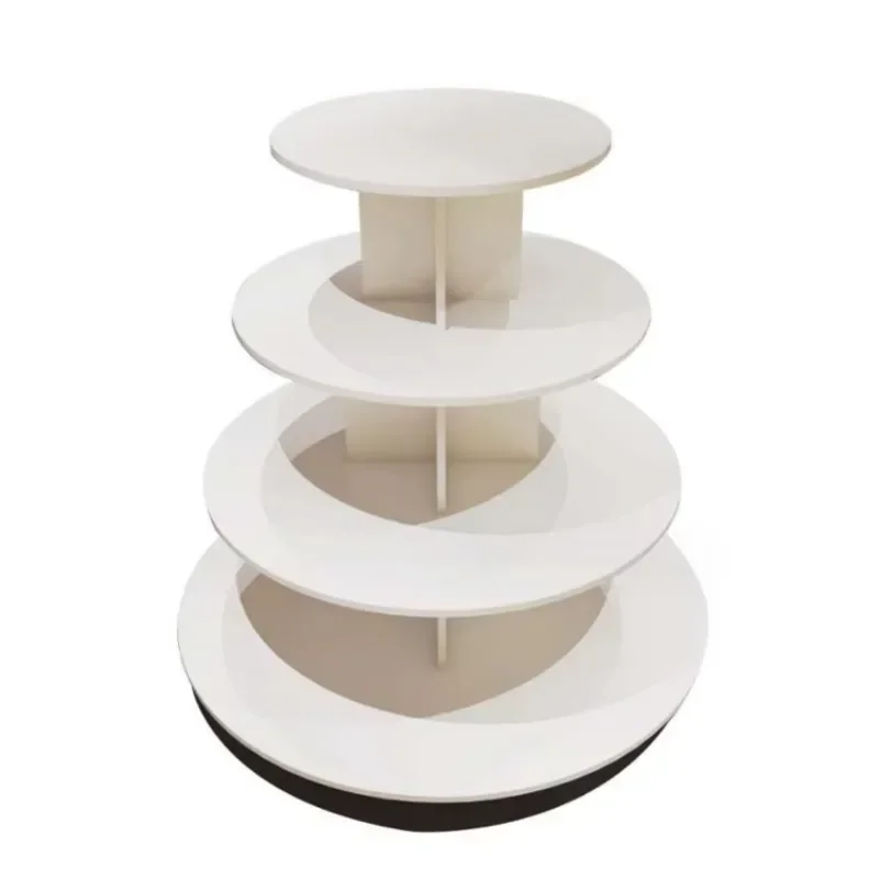 

Retail Multifunctional Center Island Cabinet Multi-layer Display Stand Round