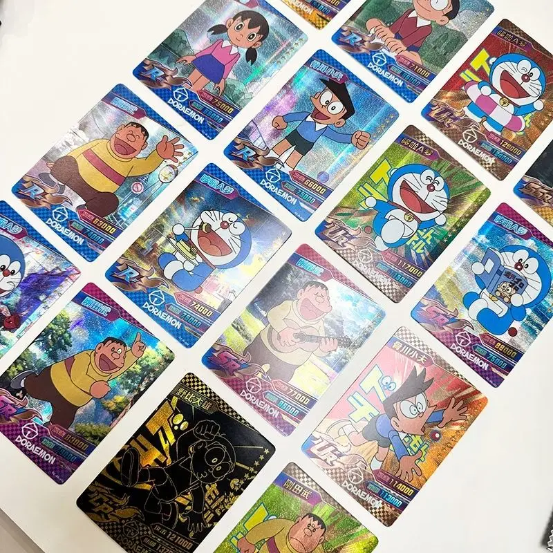 New Doraemon animation peripherals Kawaii collectible flash cards cute Doraemon Big Bear rare collectible cards gifts wholesale