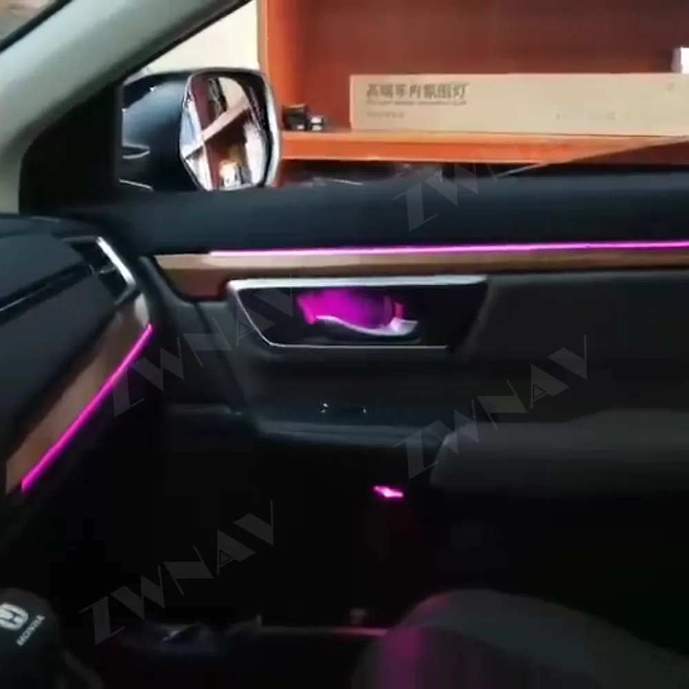 

For Honda XRV 64 Color Led Ambient Light Decorate Door with Central Control Car Atmosphere Light Auto Automotive Decorative