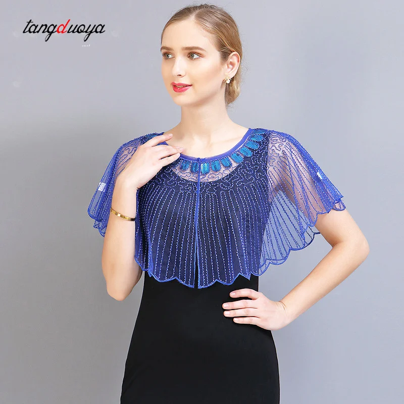 Embroidery Beads New Versatile Bling Bling Dress Sequin Jacket Shawl Lightweight Sleeveless round Neck Short Outerwear