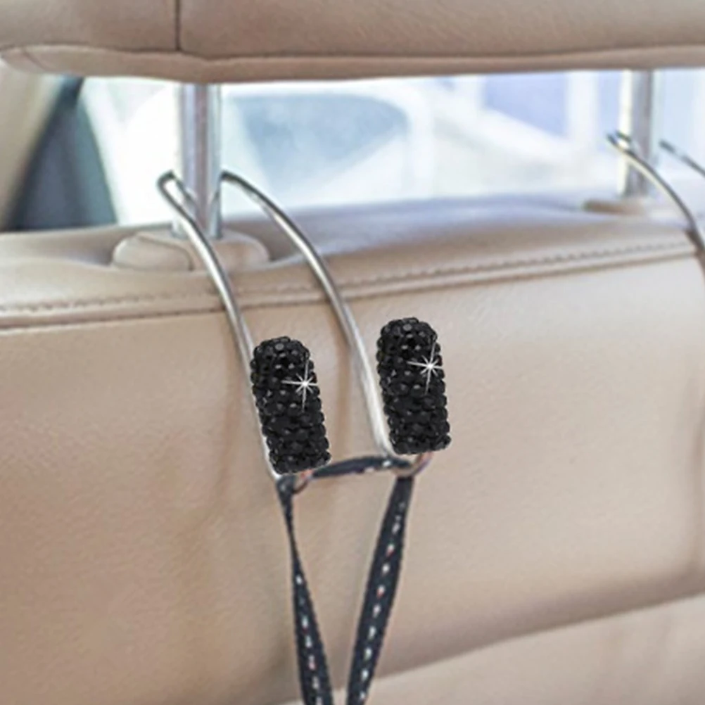 

2 pcs Car Double Hangers Back Seat Back Seat Hanger Storage Car Hooks SUV Truck Stainless Steel Hooks Accessories