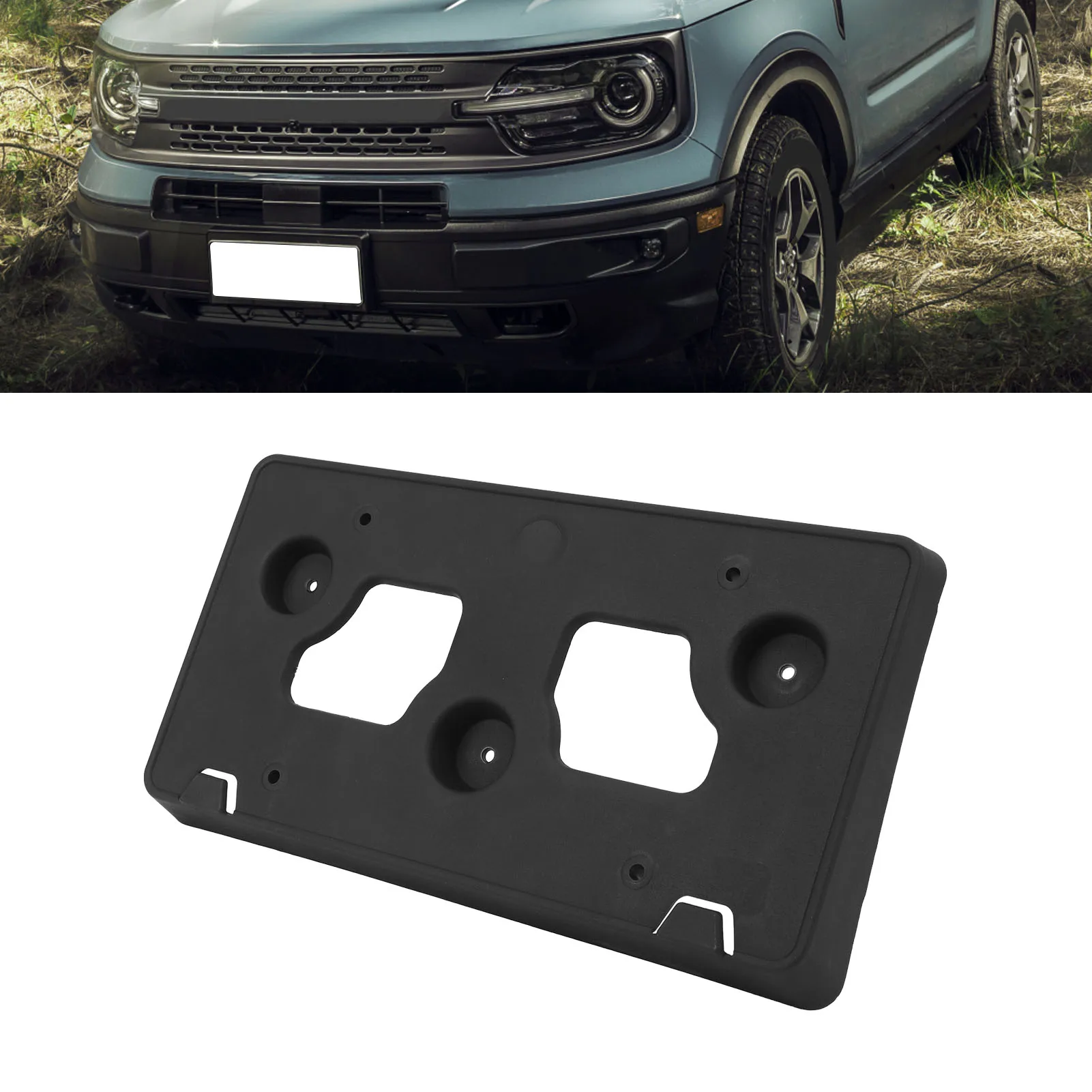 

Кронштейн переднего номерного знака M1PB 17A385 AA Бампер Монтажный держатель номерного знака для Bronco Sport 2021-2024