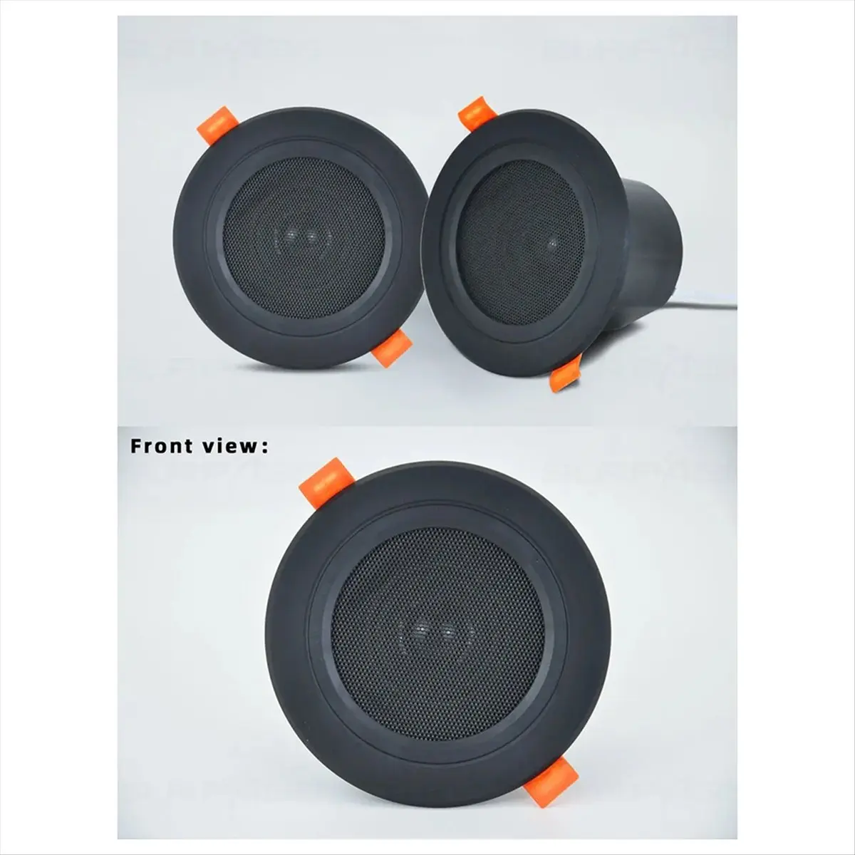 SCLS 3Inch Ceiling Home Speaker 10W Moisture-Proof Full Range Music Speaker with Cover Fashion Home Audio System Black