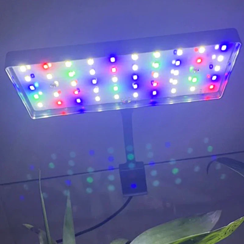 USB Aquarium LED Light Full Spectrum Aquatic Plant Grow Lamp Fish Tank Adjustable Brightness Dimmable 360° Rotatable Light 8W