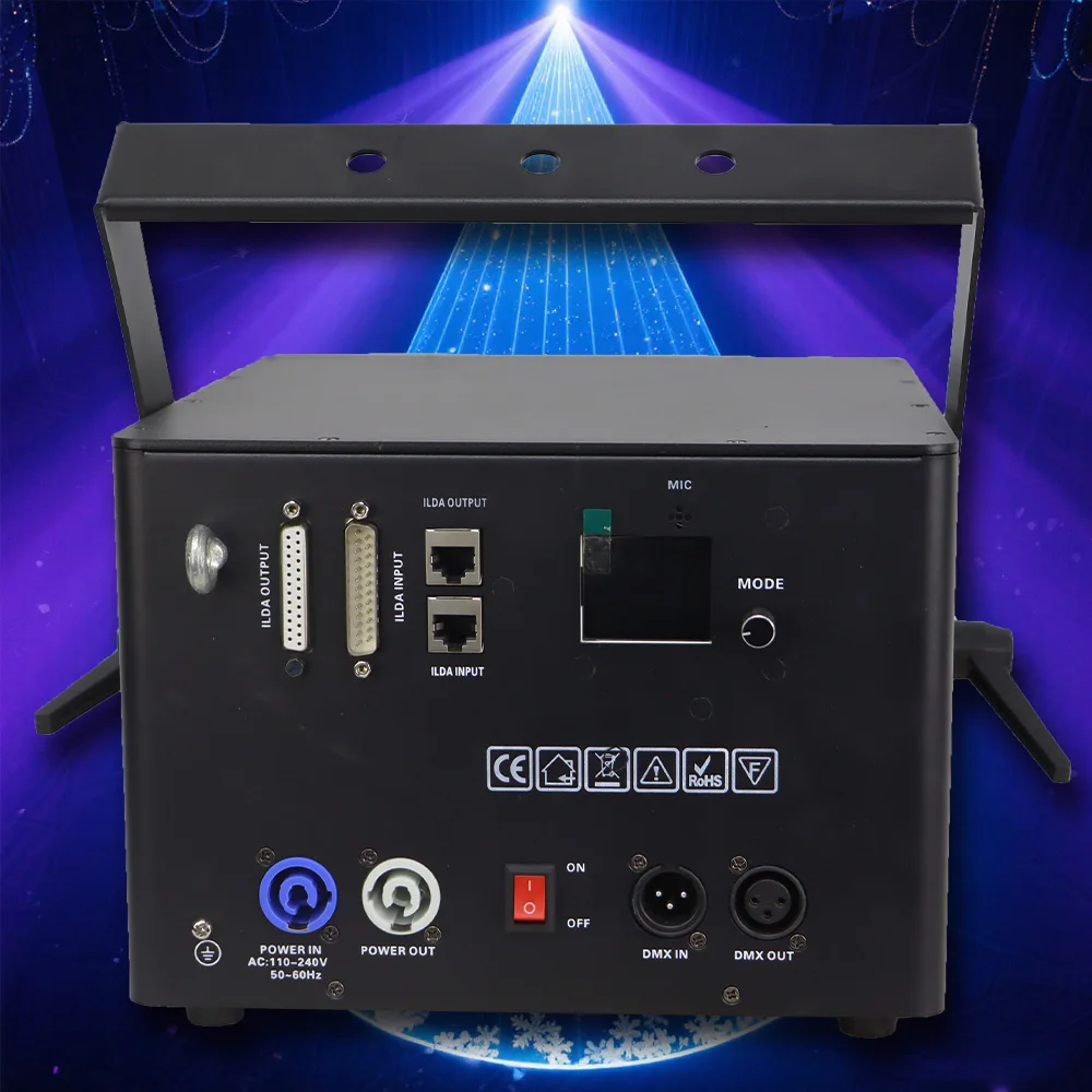 

Stage Wedding Party Projector APP bluetooth Control 15w RGB Scanner 30KPPS Dj Disco Club Concert Stage Lighting ILDA Interface