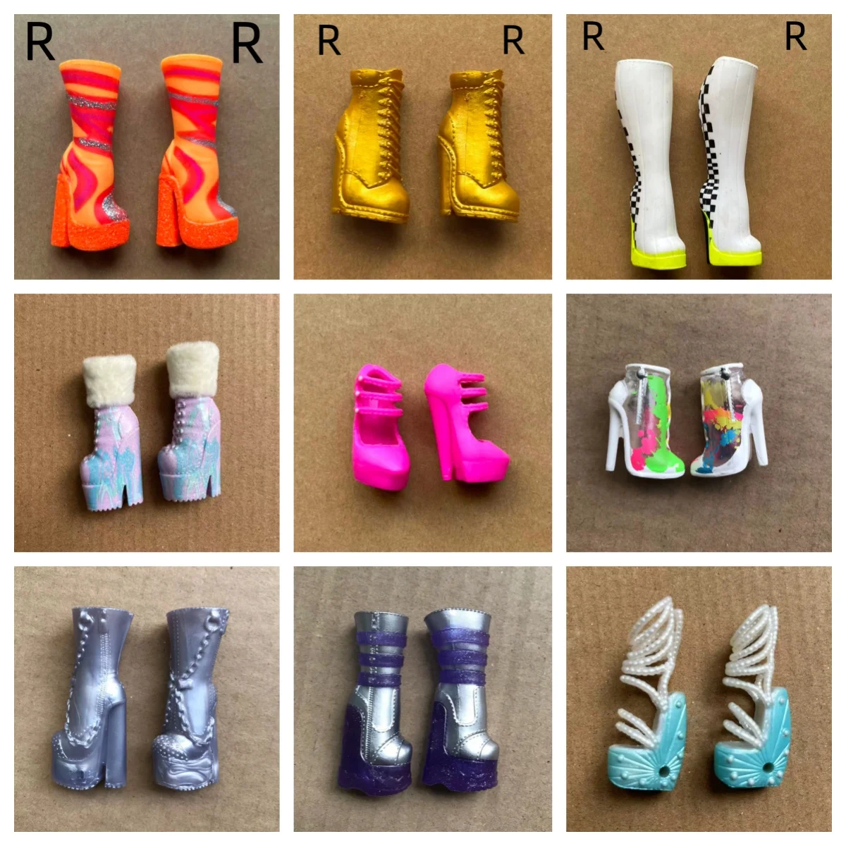 Fashion Sister 1/6 Scale Doll Shoes Boots Sandals Decorative Novelty Gift Toys Original Doll Parts for Collectors