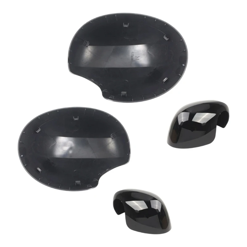 J0MA Mirror Covers 51169881533 51169881534 ABS Black Pattern Scratch Resistant Seamlessly for F55 F56 F57 2020-2024