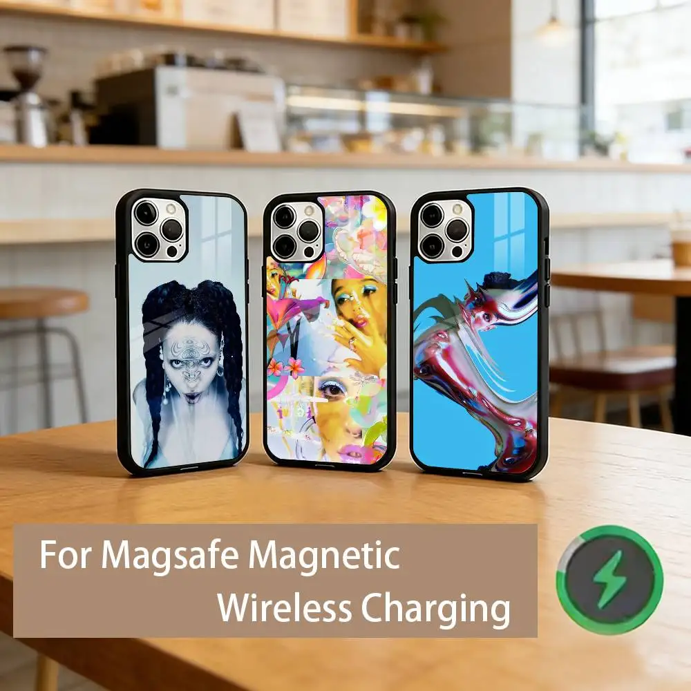 

Singer F-FKA T-Twigs Phone Case For iPhone17,16,15,14,13,12,11 Plus,Pro Magnetic For Magsafe Wireless Charging