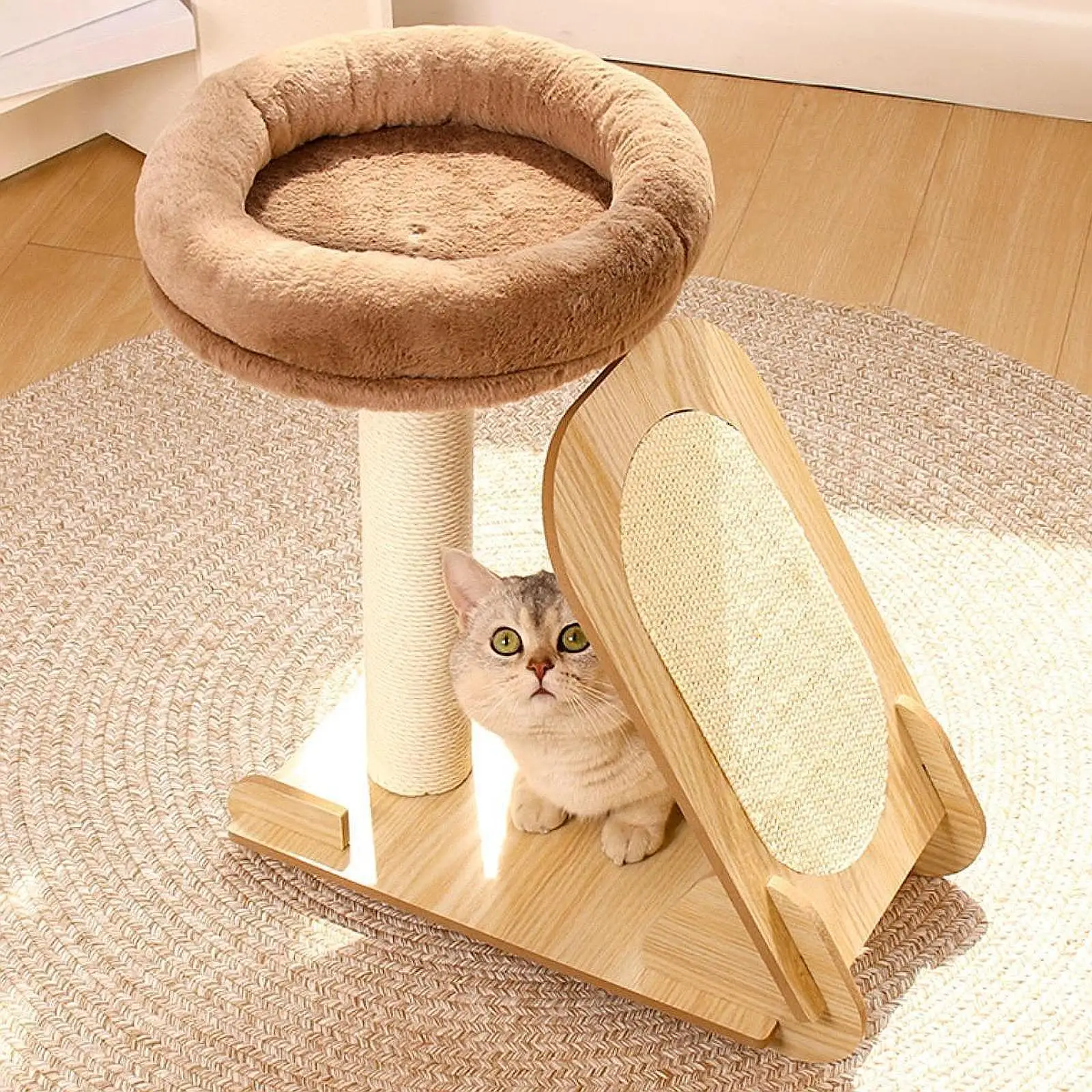 Cat Tree Condo Play Tower Cat Climbing Frame Furniture Protector Play Activity Center Scratching Post for Kittens Lounging