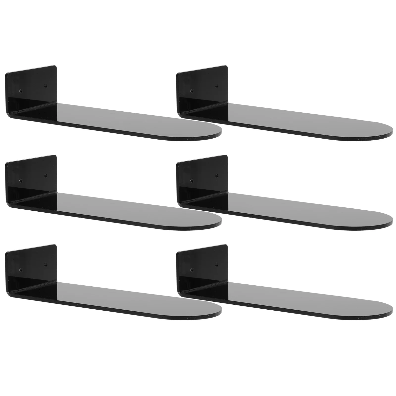 

1Set Acrylic Floating Shoes Racks Black High Class Material Long Usage Life No Upper Stick Out Better Display Storage Racks