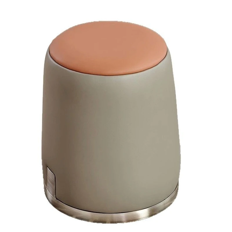 

Modern minimalist bedroom dressing stool low stool leather stool
