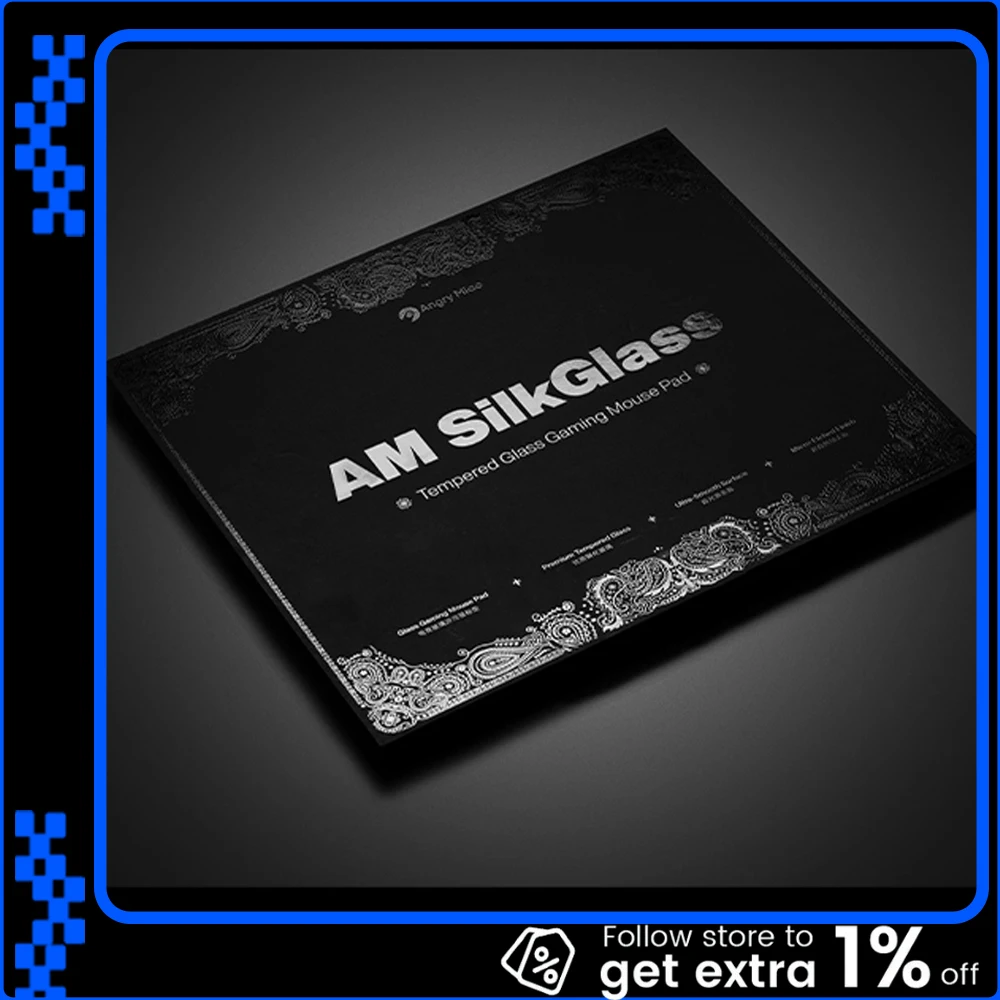 

Angry Miao AM SilkGlass Glass Mousepad Paisley Mouse Pad 490x420mm Smooth Gaming Mousepad PC Gamer Accessories Gifts