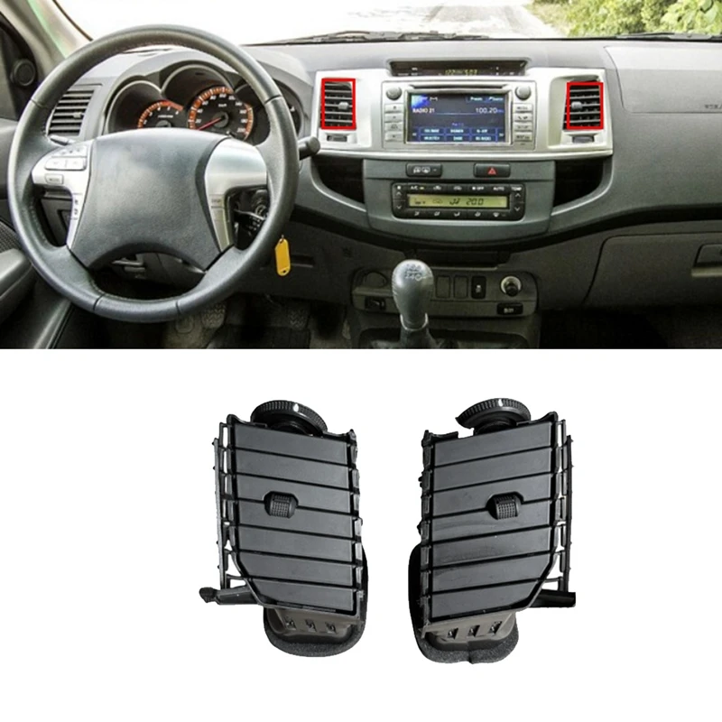 

Car Front Central Dashboard Panel Left Right Air Vent Outlet Assembly For Toyota Hilux 2004-2015 Spare Parts A/C Air Vent Outlet