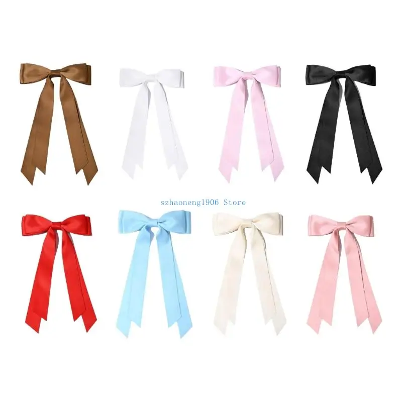 

85LF Girl Flat Clip Hairpin Ornaments Bows Barrette for Women Girl Bunches Hairclip Sweet Christmas Sweet Photo Props