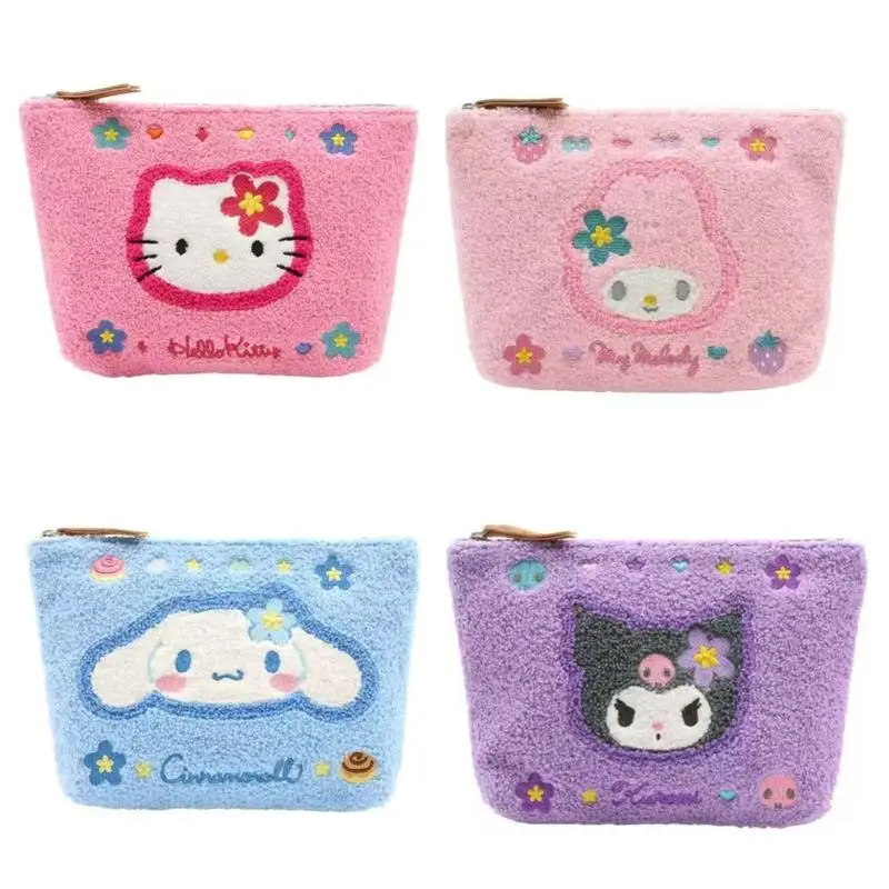 أنيمي مرحبا كيتي بلدي ميلودي كورومي سعة كبيرة أفخم حقيبة مستحضرات التجميل المطرزة متعددة الوظائف الصحية وسادة حقيبة التخزين #1