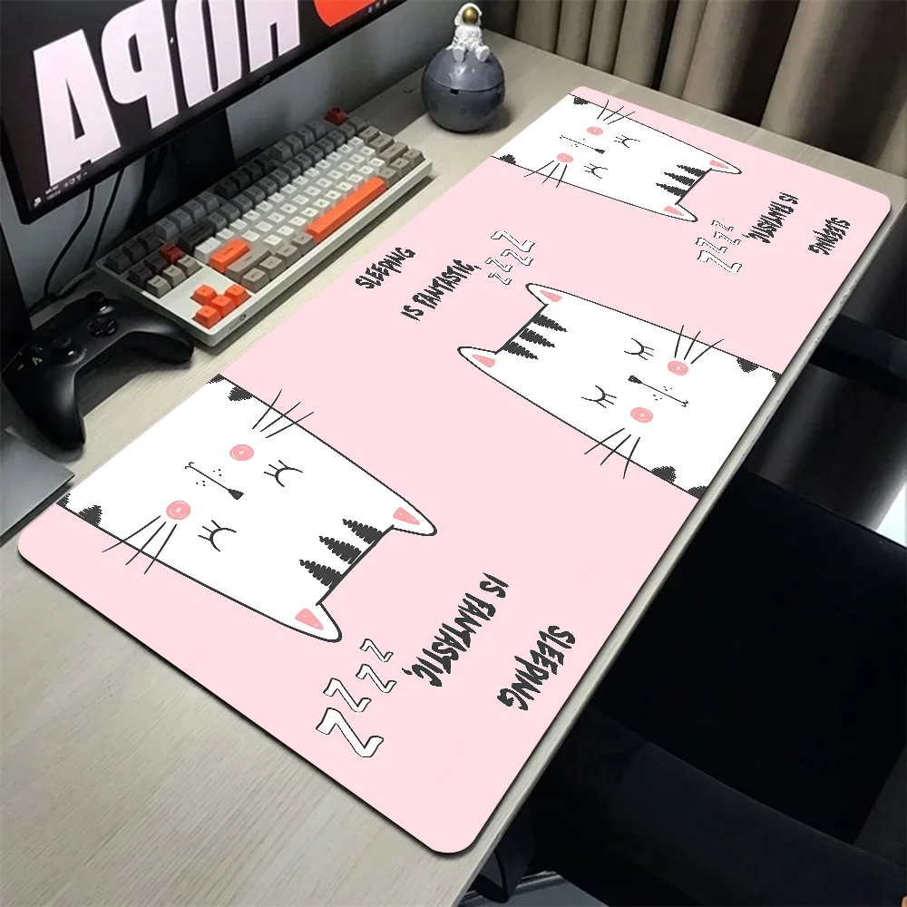 cute cartoon F Funny Cat Mousepad Mouse Mat With Pad gaming accessories Prime Gaming XXL Keyboard Pad Stitch Padding Mat