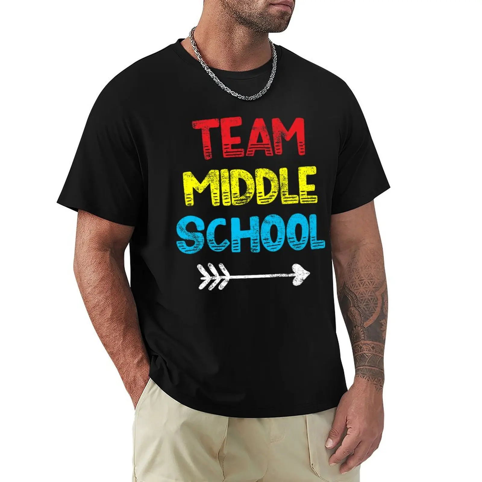 

Team Middle School T-Shirt gifts for boyfriend hippie clothes boys animal print shirts graphic tees men t shirt