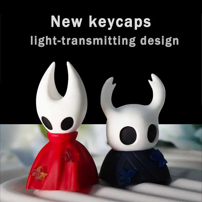 Hollow Knight And Hornet Kreatives lichtdurchlässiges Design Mechanische Tastatur-Tastenkappen Esc Dekoratives Harzmaterial Lustige Geschenke
