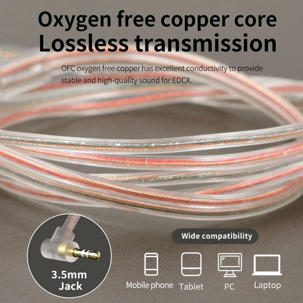 KZ EDCX سماعات باس سماعات في الأذن رصد سماعات ديناميكية إلغاء الضوضاء الرياضة HIFI سماعة 3.5 مللي متر التوصيل سماعات أذن استريو #5