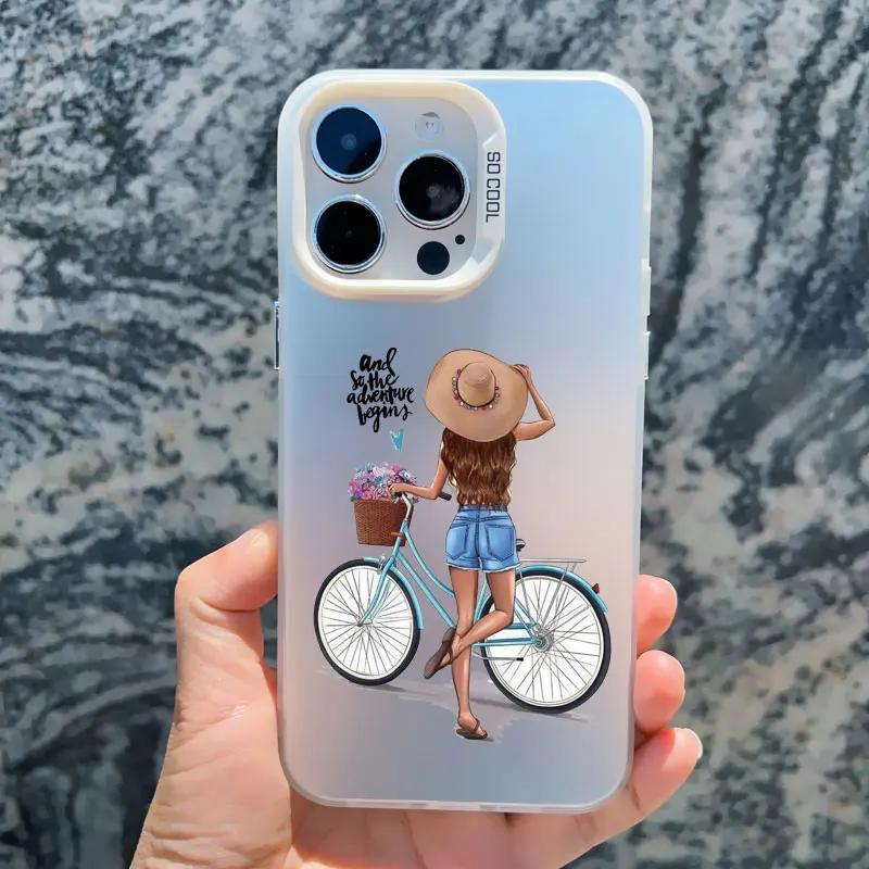 Mädchenmuster Handyhülle für iPhone 17 16 14 15 Plus Pro Max 11 12 13 Pro Max 13 Mini Stoßfeste Laser-Mode Rückseiten-Cover – Detail 10