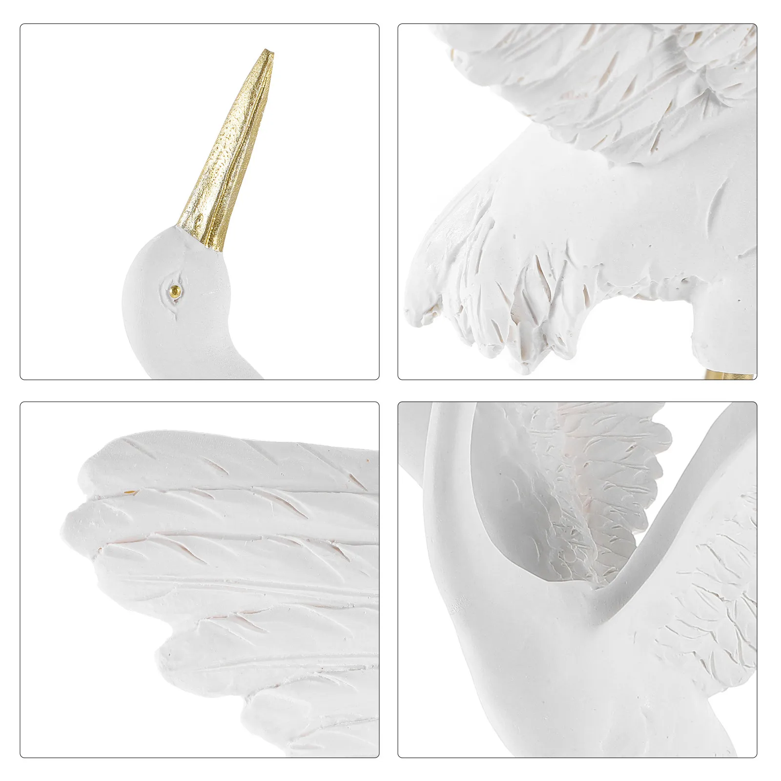 

1Pcs Crane Resin Art Ornament Long-Lasting Desktop Decoration for Home Office Elegant Decor Crane Decor Delicate Resin Ornament