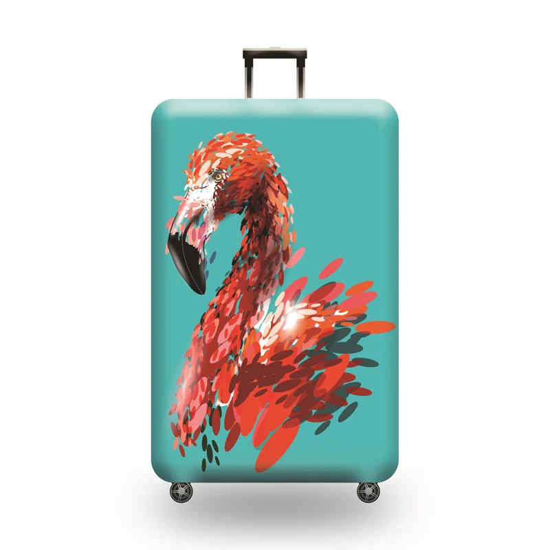 Flamingo Luggage Cover Elastic Washable Stretch Suitcase Protector Anti-Scratch Travel Suitcase Cover for 18-32 Inch Suitcase