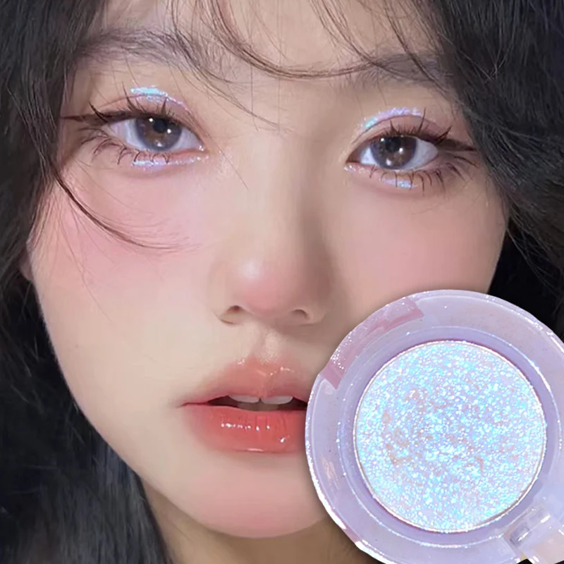 6 cores textura de batata paleta de sombra pérola diamante brilho monocromático highlighter iluminar olhos brilhantes maquiagem cosméticos