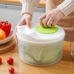 Vegetable Washer Salad Spinner Dryer Drainer Crisp Filter for Washing Dry Leafy Greens Kitchen Tools Salad Spinner