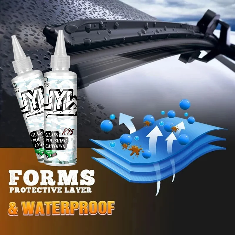 ตัวแทนขัดกระจกรถยนต์กระจกน้ํามันฟิล์มRemover Deep Cleaner Compound Clear Window Auto Detailingเครื่องมือ