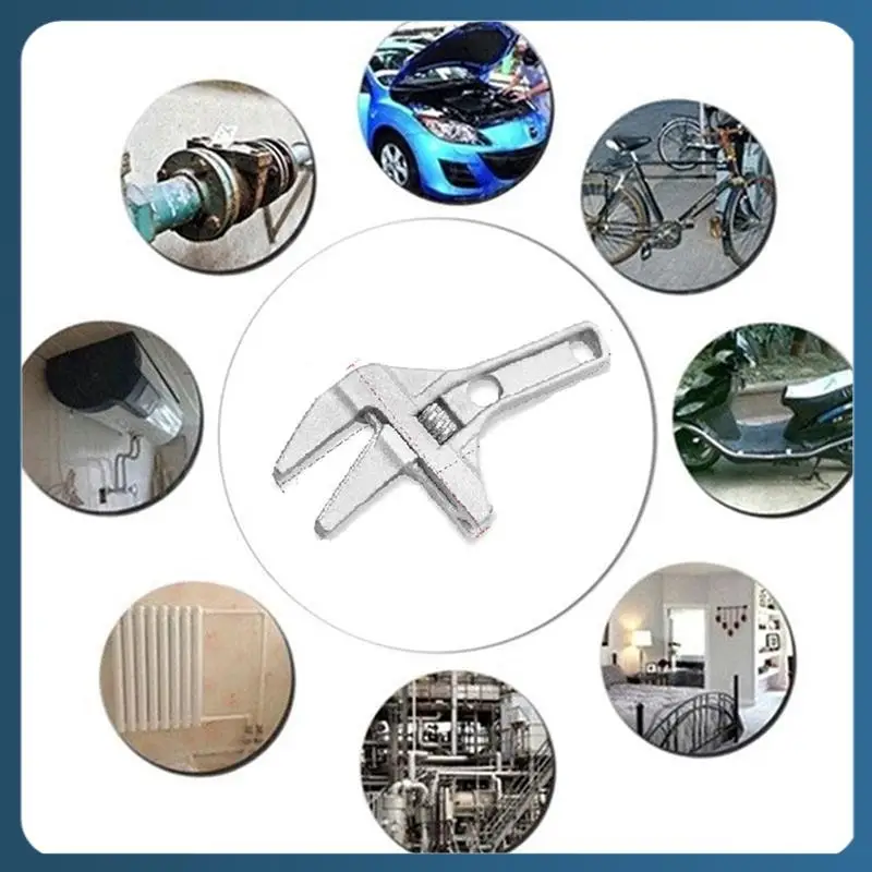 

N10R-The Multifunctional Short Handle Wrench With Teeth For Bathroom Wrench Is Used To Install The Air Conditioner Sewer Pipe Du