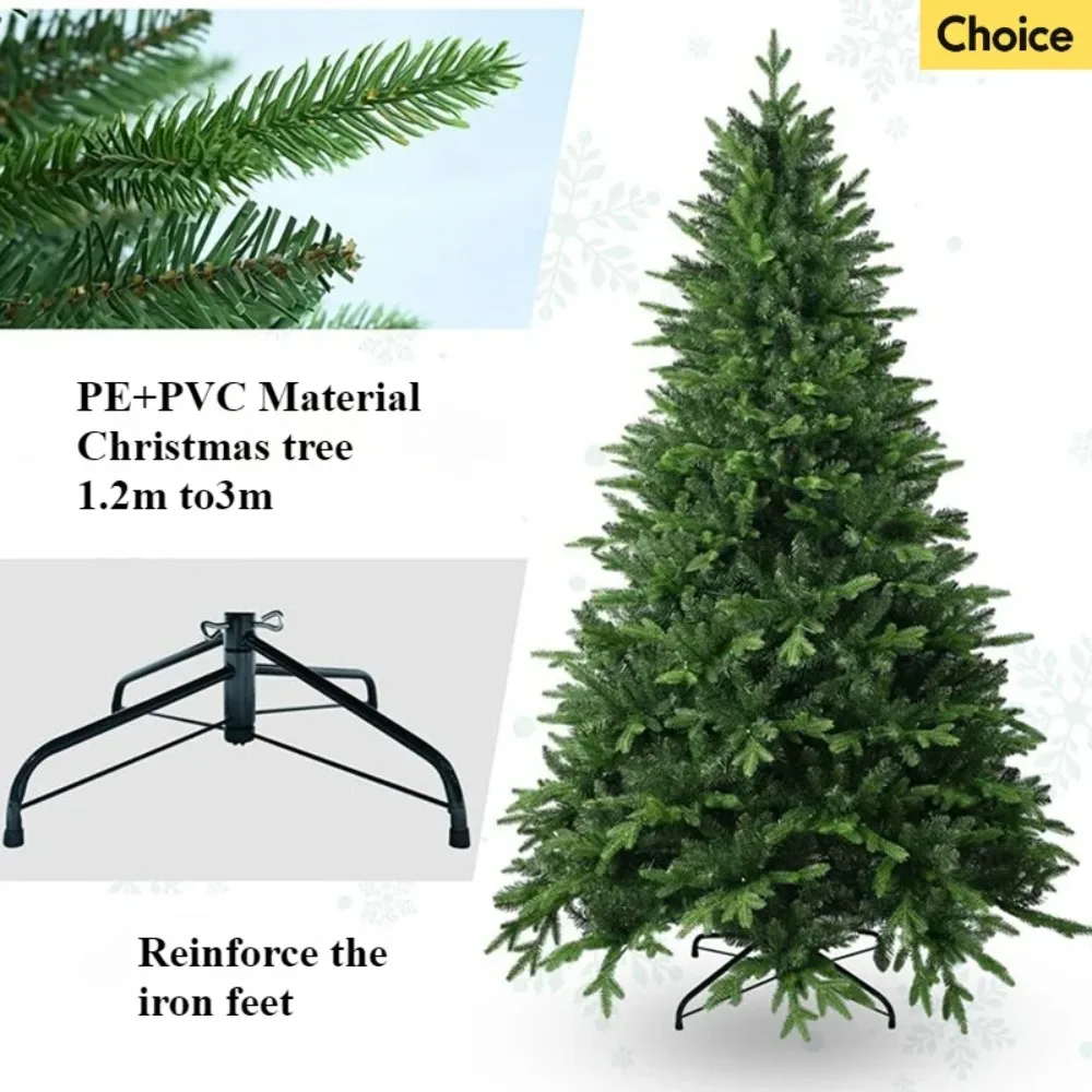 

Simulation Christmas tree PE+PVC mixed encryption large Christmas tree 120cm to 300cm for family Christmas decoration supplies