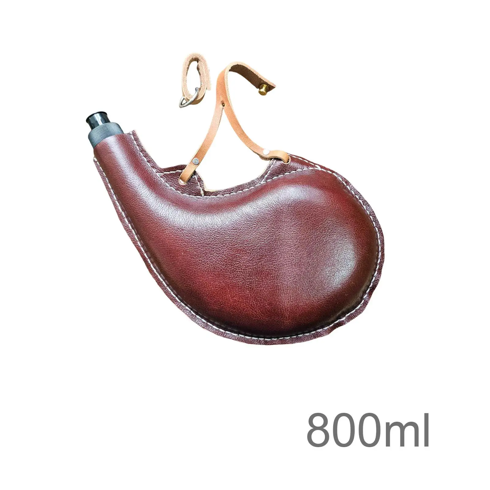 

Traditional Bota Bag Waist Hanging Water Bag Decoration Adults Water Pouch for Camping Cycling Role Play Carnival Halloween