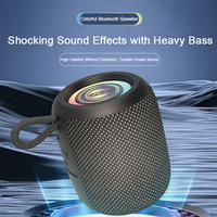 Black BT201 Portable Bluetooth Speaker with Lights Outdoor Waterproof Wireless Mini Column Box Speaker Outdoor TF Card