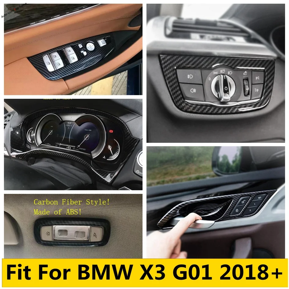 

Window Lift Door Handle Bowl Rear Reading Light Lamp Headlight Lamp Button Cover Trim For BMW X3 G01 2018 - 2024 Car Accessories