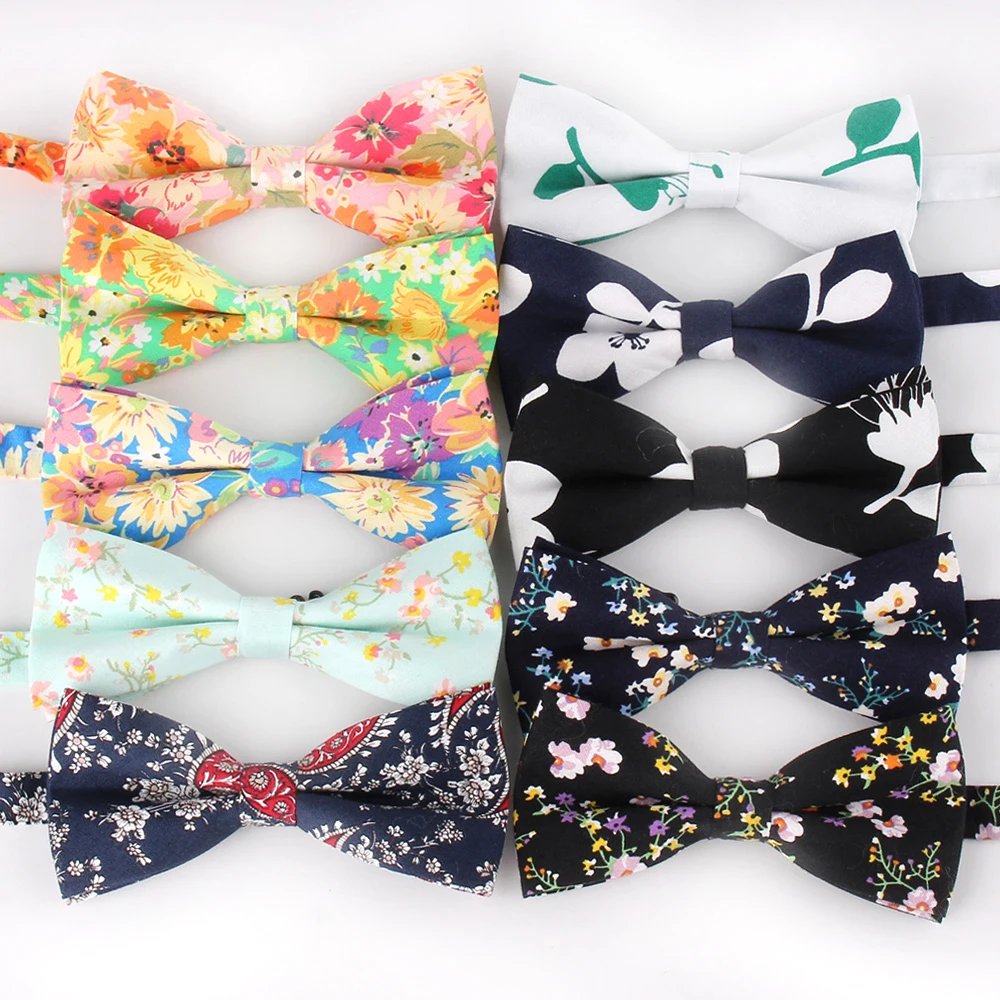 Pre-tied Bow tie Wedding Floral Bow tie For Men Women Adult Print Bow Ties Cravats Groomsmen Bow tie Gifts Groom Bowtie