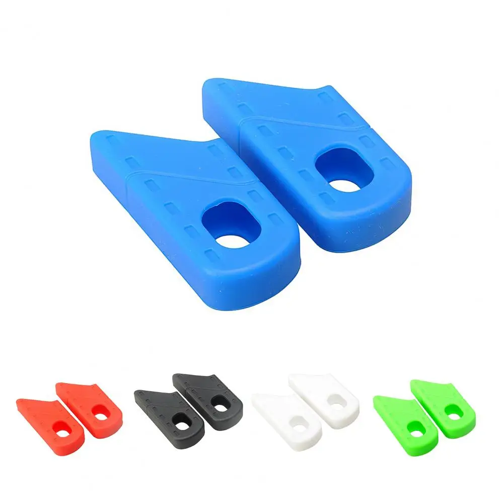 1 par de silicone manivela capa elástica alta proteção universal anti-risco manivela caso para bicicleta de estrada