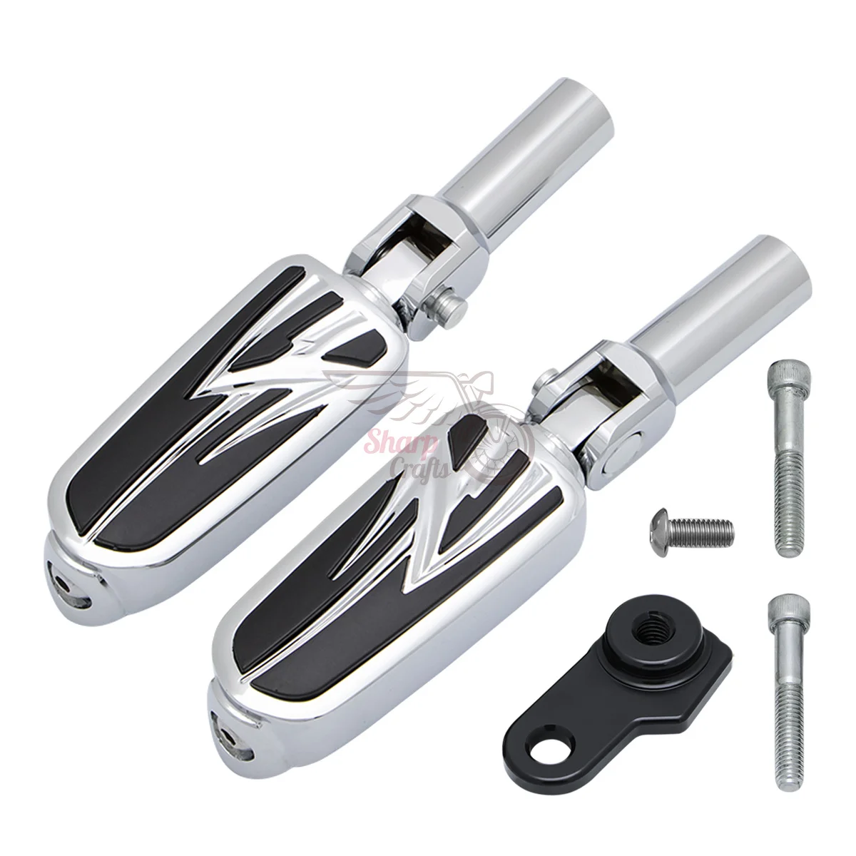 Motorcycle Passenger Foot Pegs Support Mount Clevis Kit Cross For Harley Bones FLSTSB 2008-2011 Softail Slim FLS FLSS 2012-2017