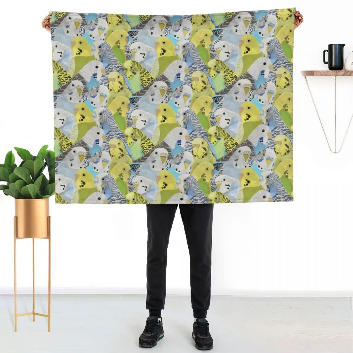 

Budgie Parakeets Throw Blanket Lightweight Warm Blanket for Travel Camping