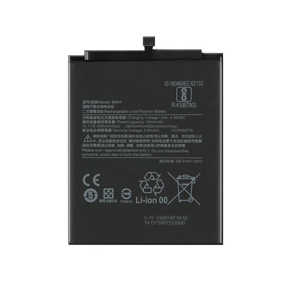 BM4F 4030Mah Battery For Xiaomi A3 CC9 Cc9e Mi 9 Lite High Quality Phone Replacement Batteries