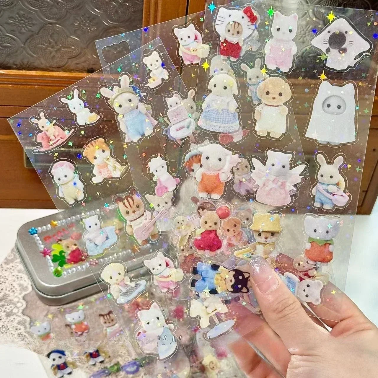 ملصق عائلات سيلفانيان لعبة أطفال ألعاب المطبخ فتاة سيلفانيان عائلة أطفال ألعاب للبنات ثلاثيات سيلفانيا فاميلي #2