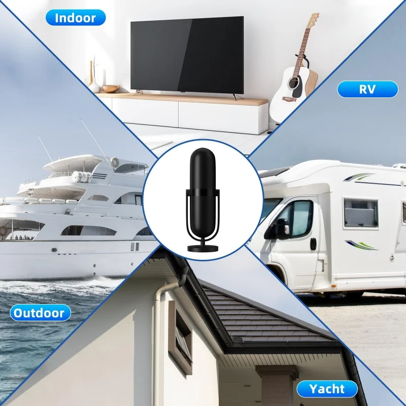 VUELVE 2025 Upgraded TV Antenna Indoor 360° Signal Reception High Gain 4K HD Digital TV Antenna With Amplifier for Local Channel