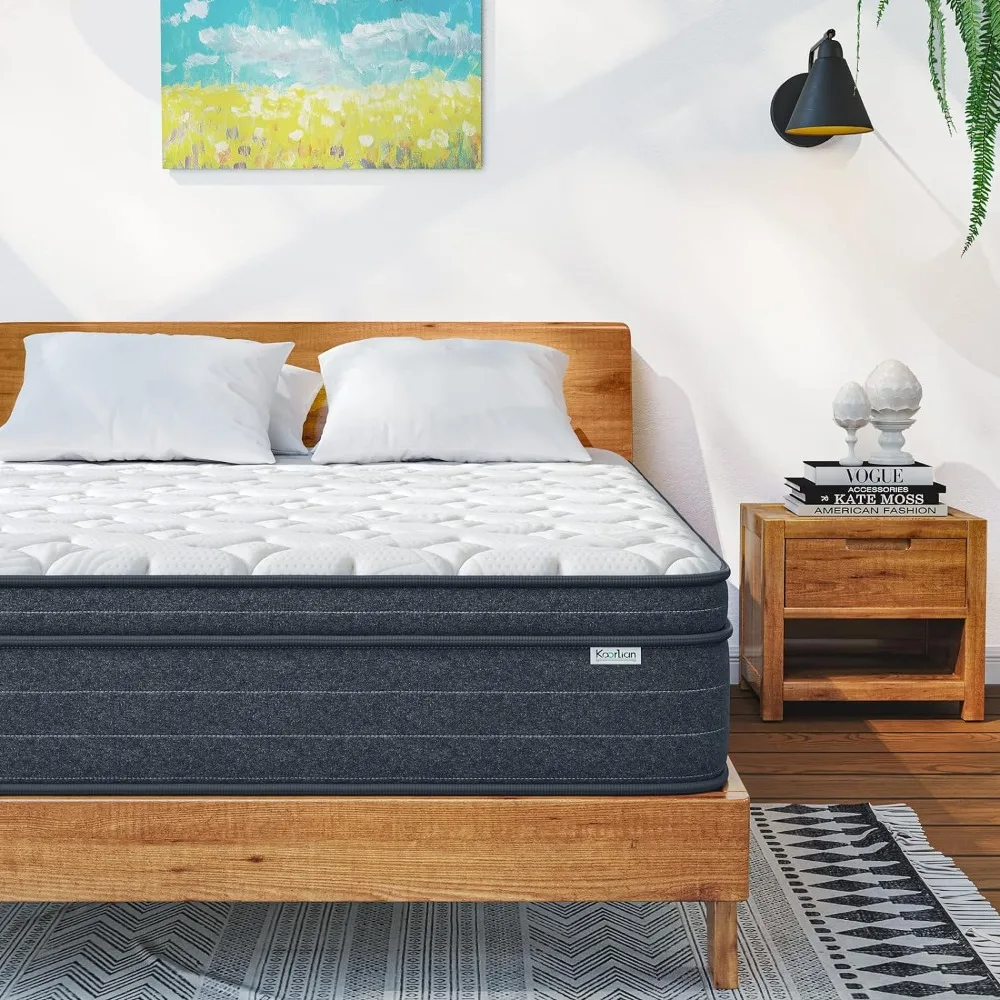 

Queen Size Mattress, 12 Inch, 3 Layer Premium Foam with Pocket Springs for Motion Isolation and Pressure Relieving Free Shipping