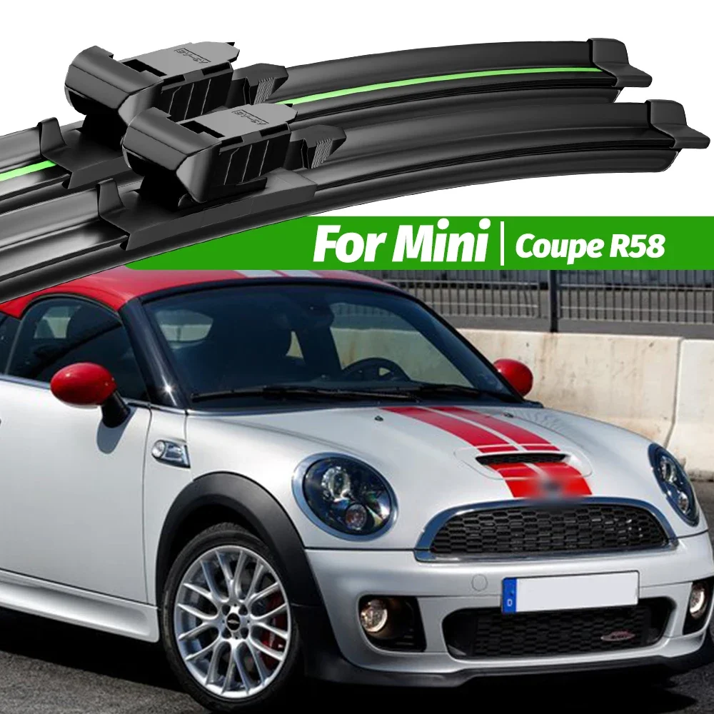 

For Mini Coupe R58 2010-2015 2pcs Front Windshield Wiper Blades 2011 2012 2013 2014 Windscreen Window Accessories