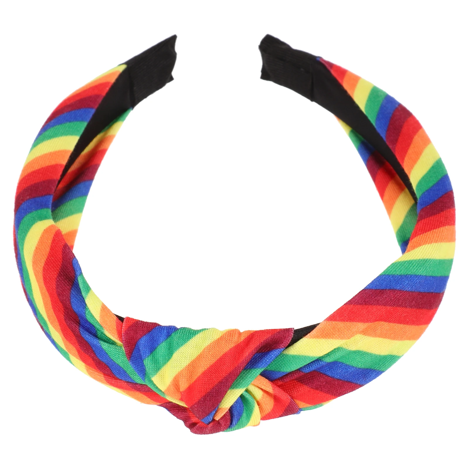 

Rainbow Patterned Headbands Knotted Women Hair Accessories Colorful Print Elastic Hairband Trendy Design
