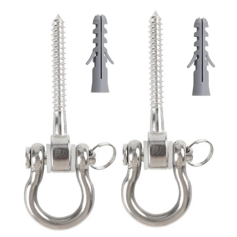 

Swing Hangers Swing Set Hooks M8 Heavy Duty 180° Stainless Steel Hammock Hooks 1800LB Capacity For Sandbag Hammock Chair Durable