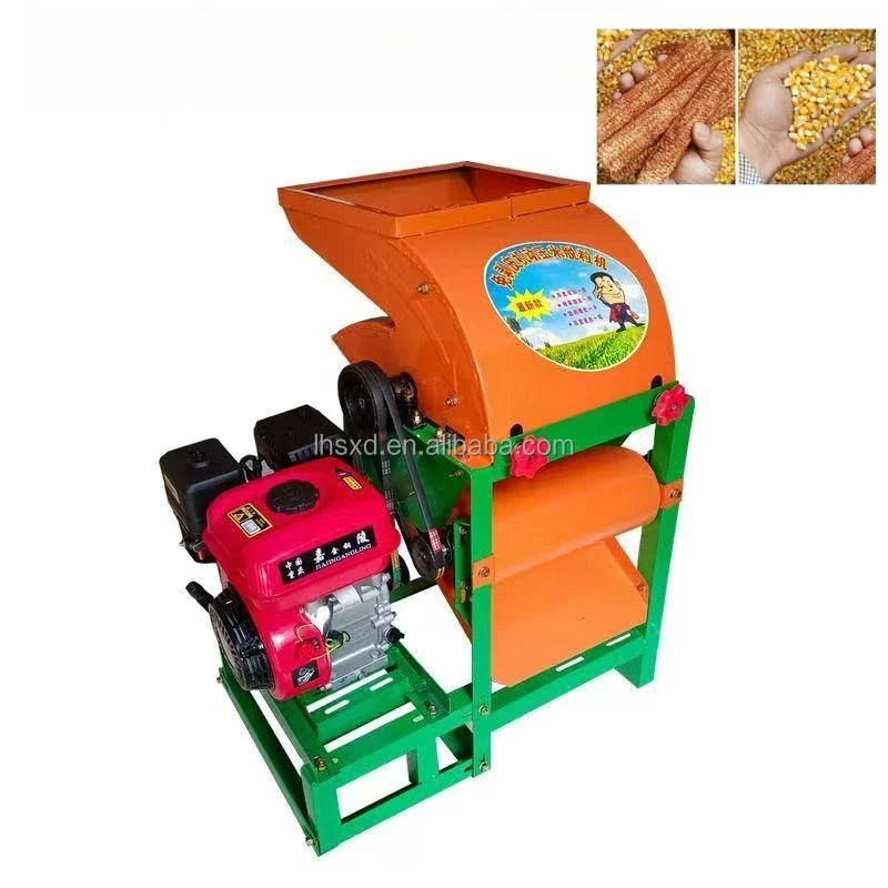 Corn no-tear thresher petrol machine Vertical Corn Tearing and Threshing Machine for Home Use